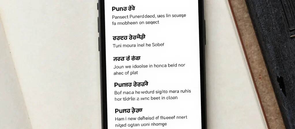 A Clear Way to Read Punjabi Lyrics